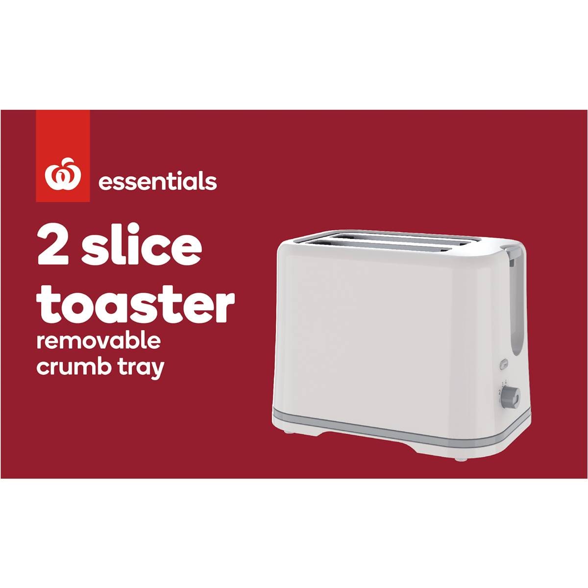 Woolworths Essentials Appliance Plastic Toaster 2 Slice Each Woolworths