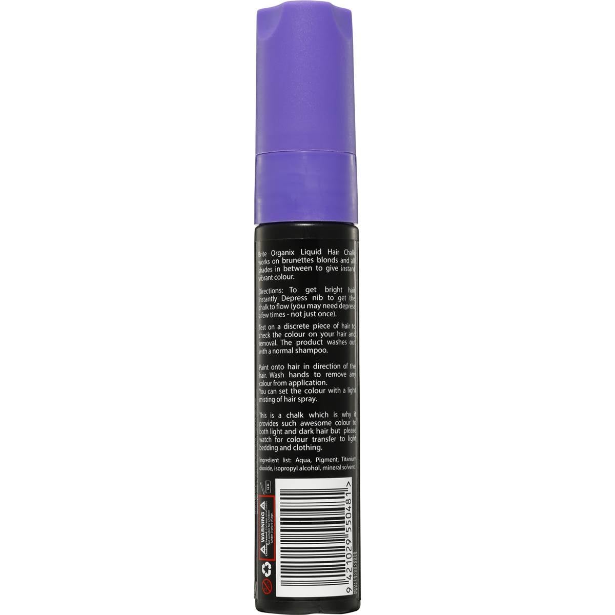 Brite Organix Liquid Hair Chalk Purple Each Woolworths