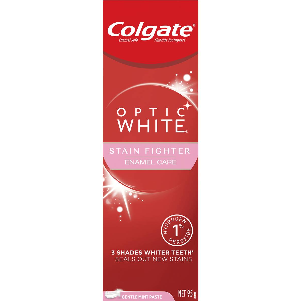 Colgate Teeth Whitening Toothpaste Optic White 95g Woolworths