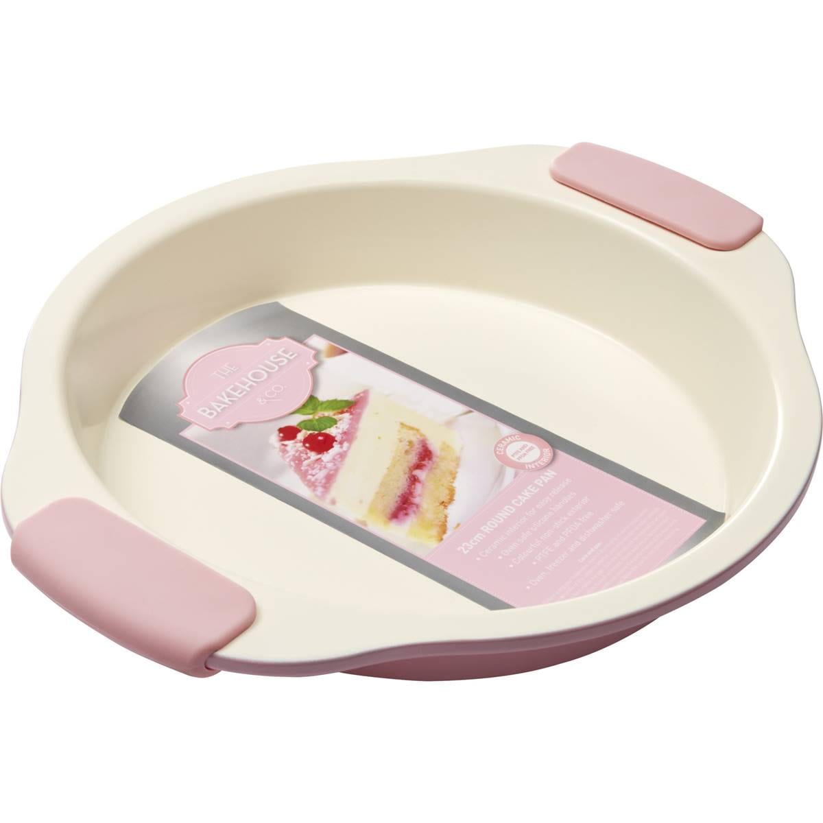 The Bakehouse Co Bakeware Silicon Rnd Cake Pan Pinkcream Each Woolworths