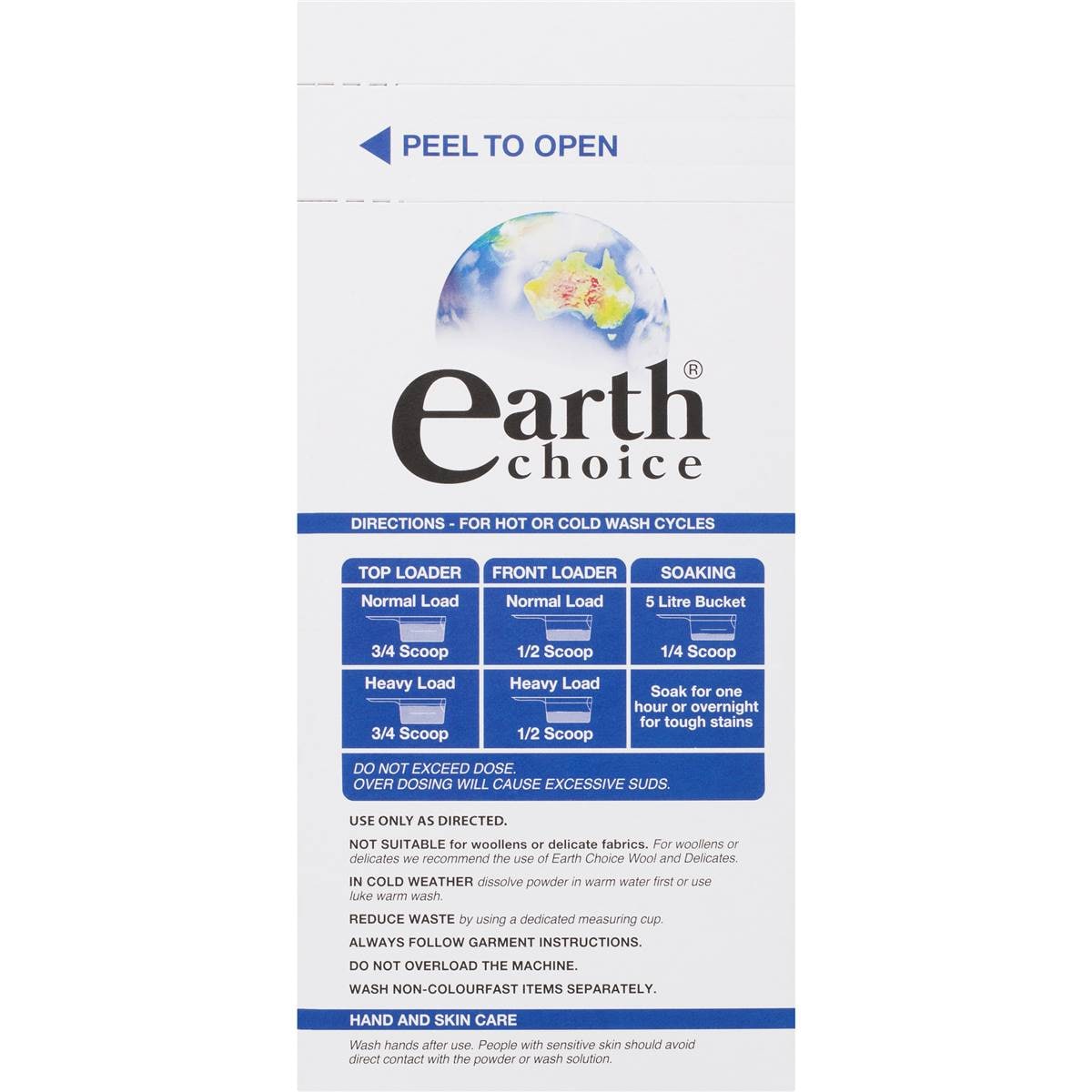Earth Choice Front Loader Laundry Powder 2kg Woolworths