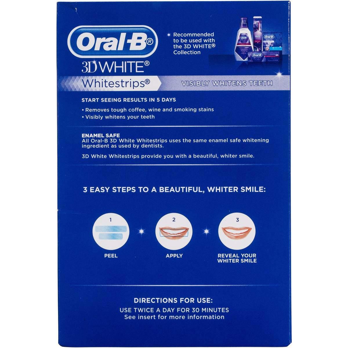 Oral-b 3d White Whitestrips Whitening Treatments 14 Pack | Woolworths