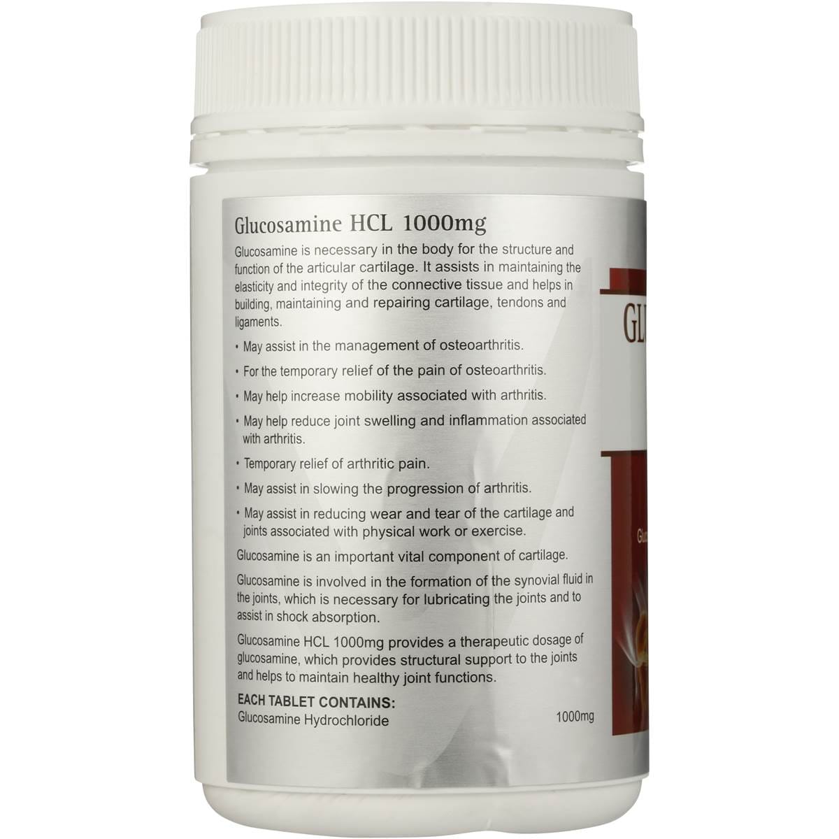 Vitaustralia Glucosamine Hcl 1000mg 90 Tablets Woolworths