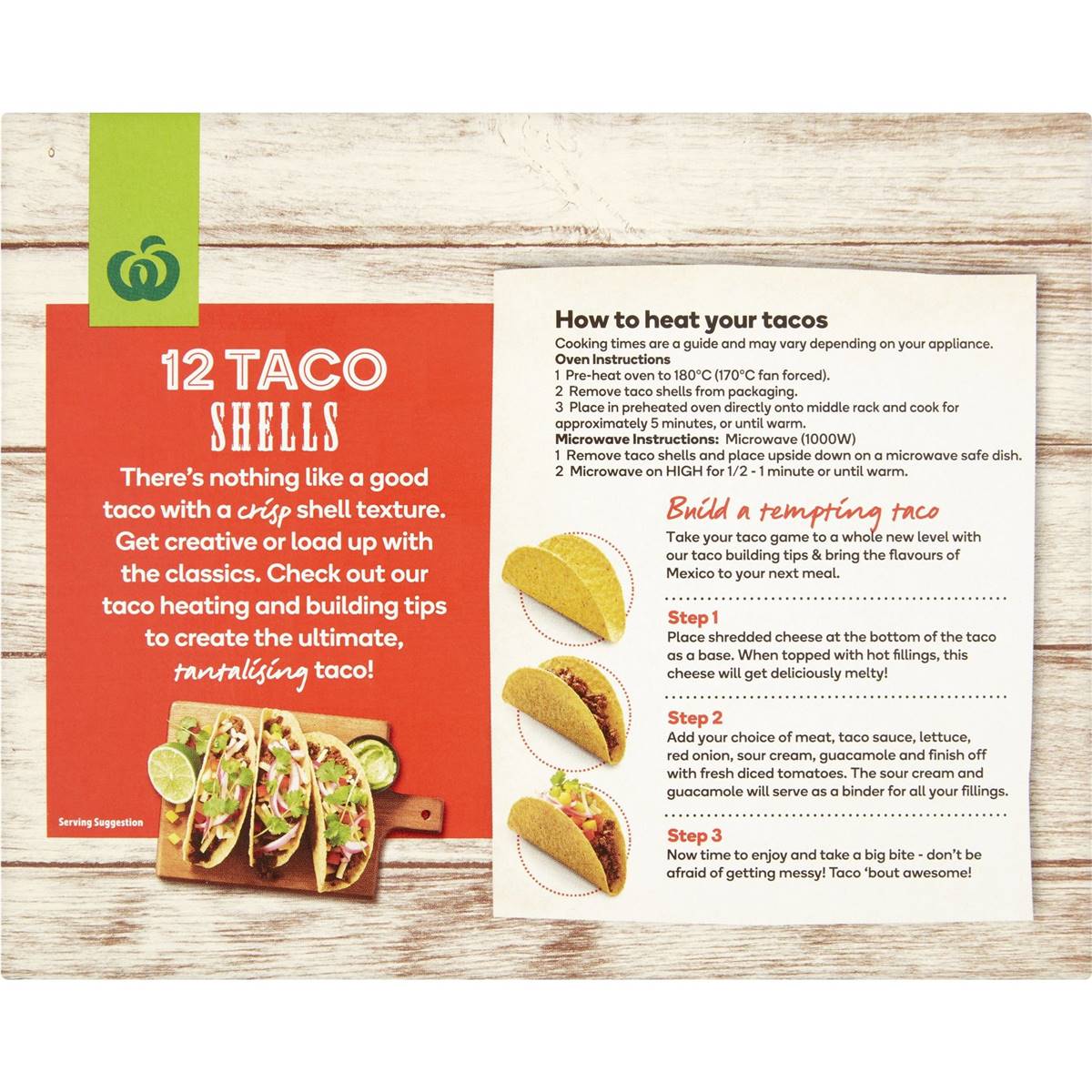 Woolworths Crunchy Taco Shells 12 Pack Woolworths