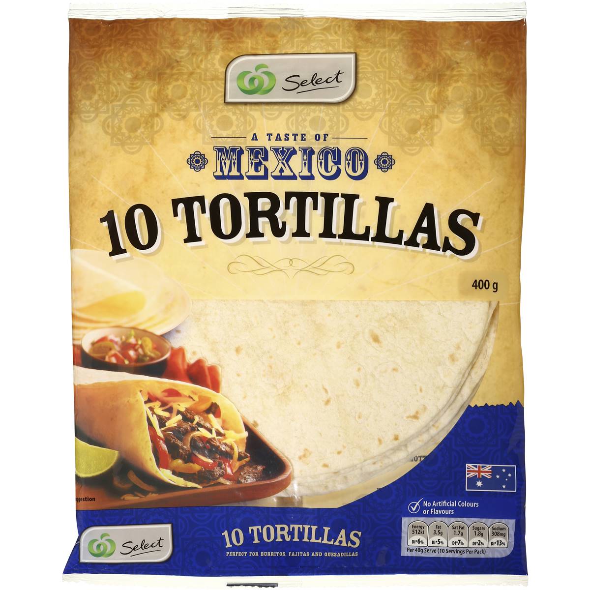 Woolworths Select Ingredients Tortilla 400g Woolworths