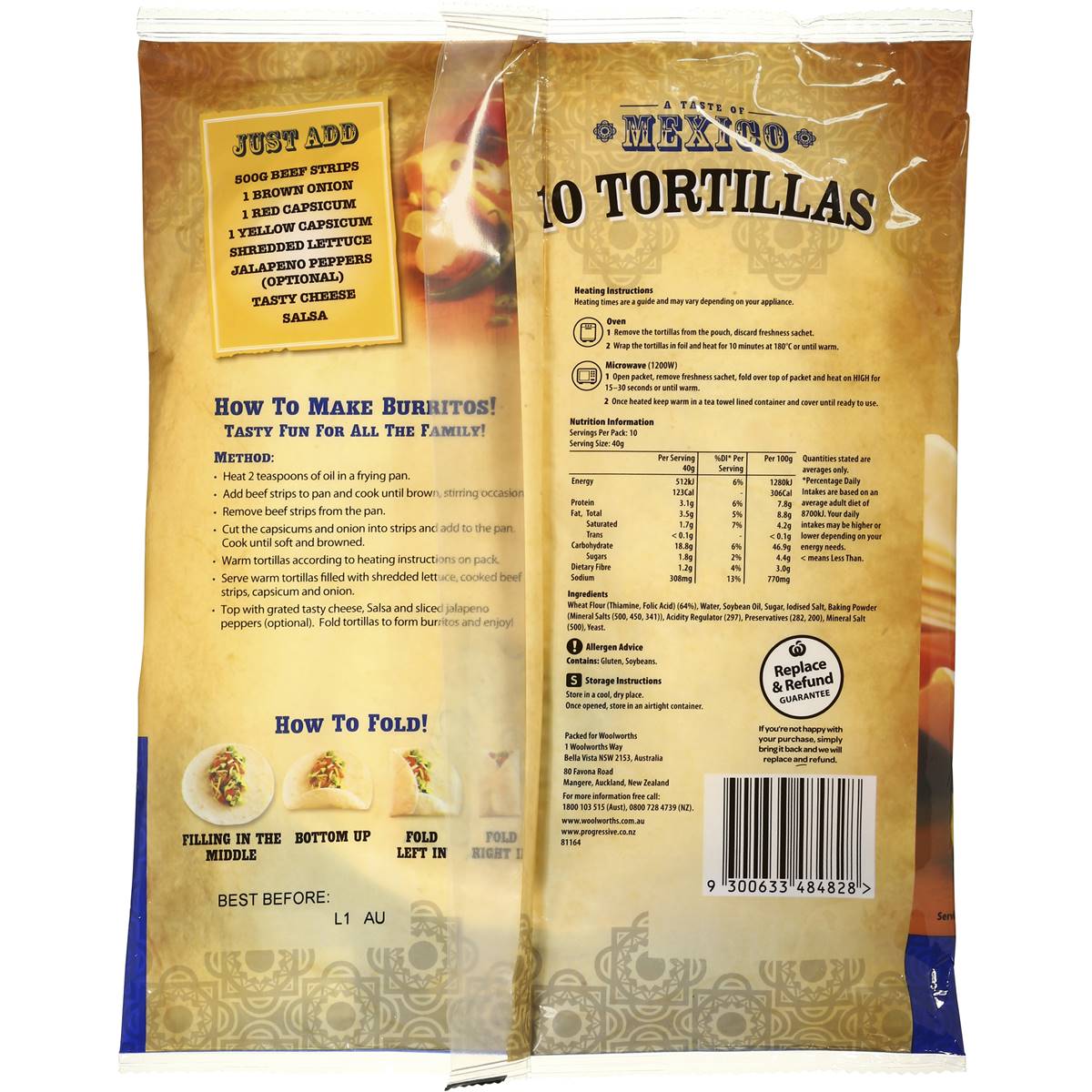 Woolworths Select Ingredients Tortilla 400g Woolworths