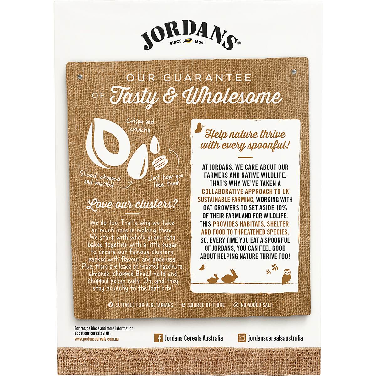 Jordans Chunky Nut Crispy Oat Clusters 500g Woolworths