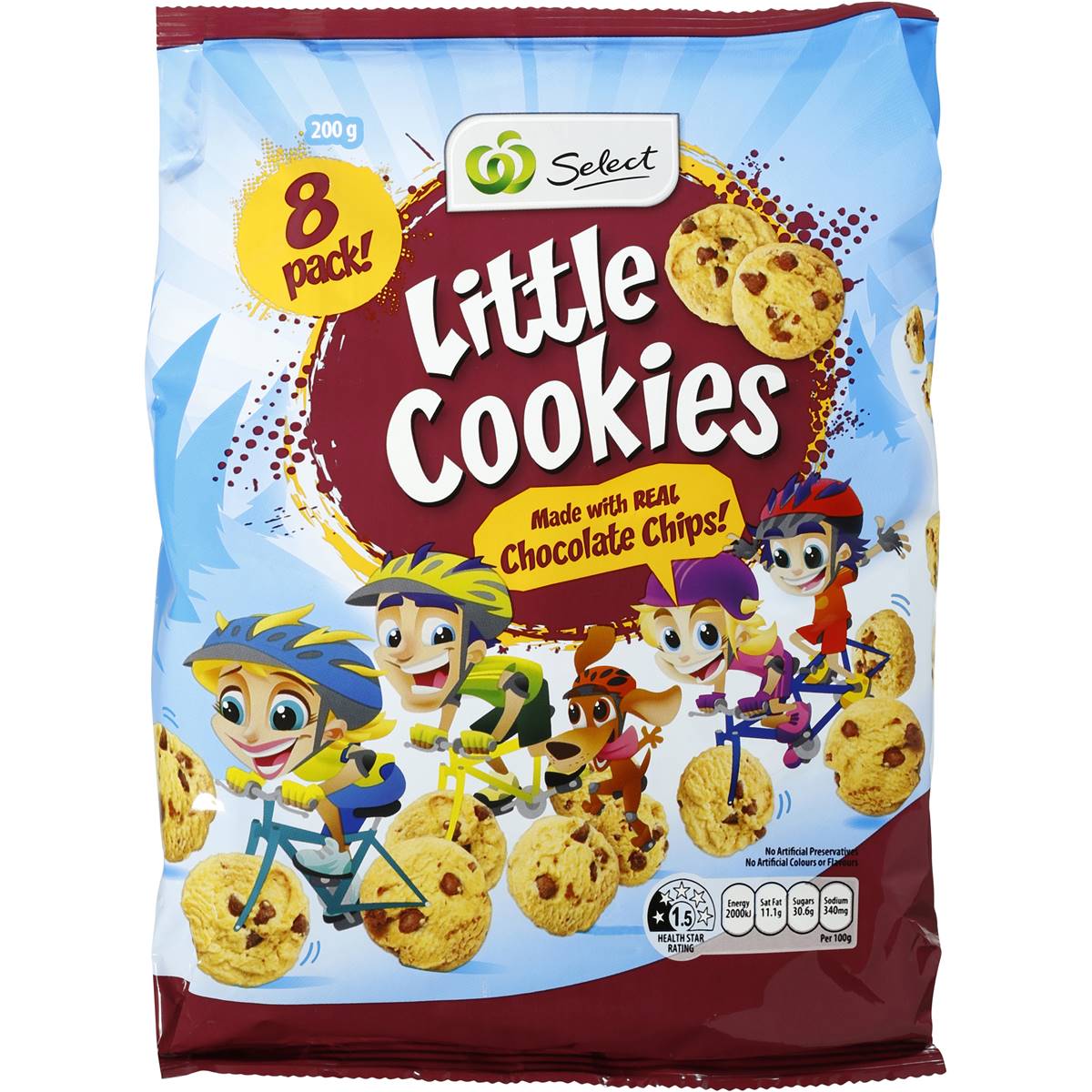 Select Cookies Mini Chocolate Chip 8 Pack Woolworths
