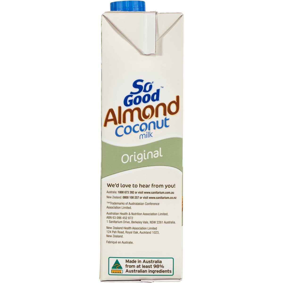 Sanitarium So Good Long Life Original Almond Coconut Milk 1l Woolworths