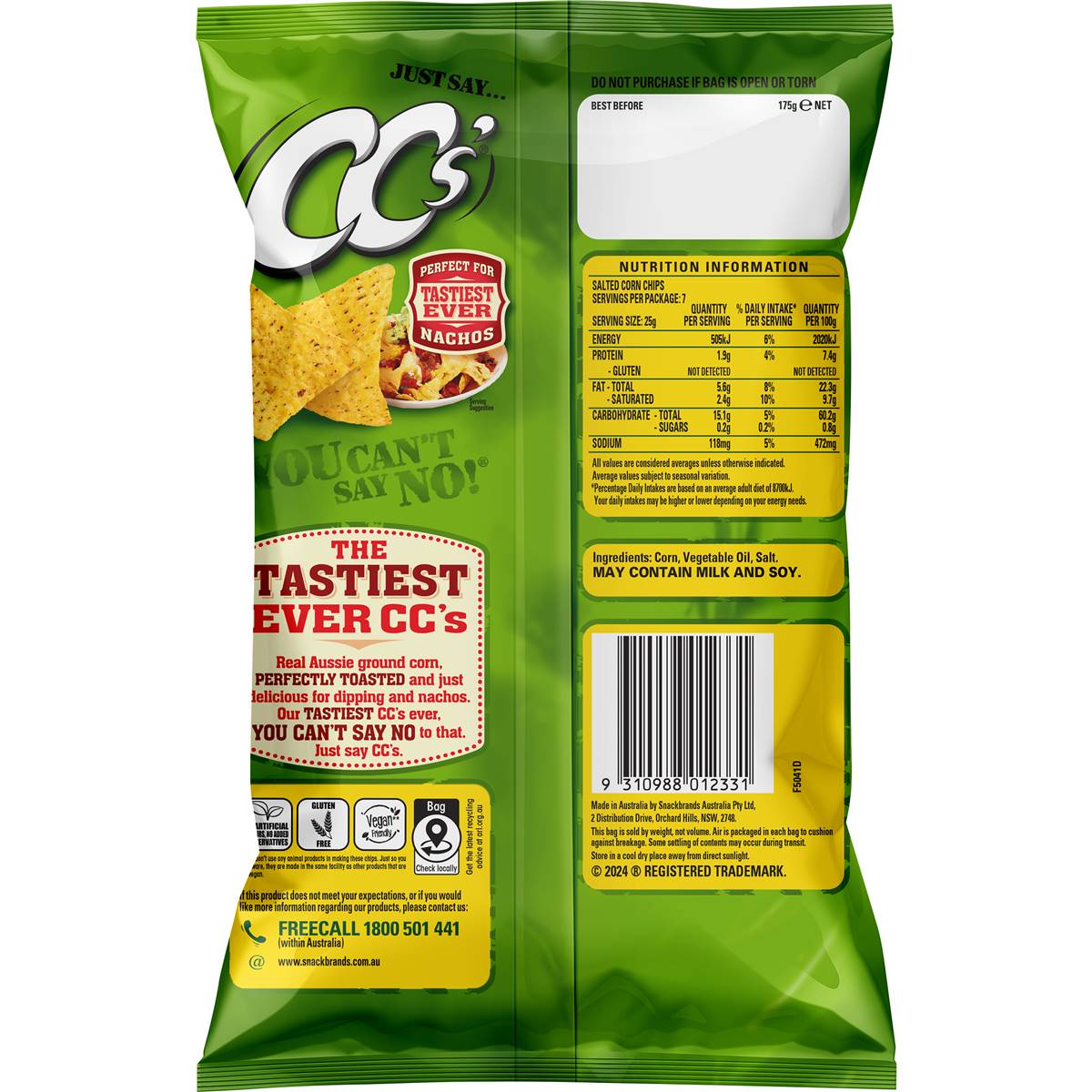 Cc's Corn Chips Original 175g Woolworths