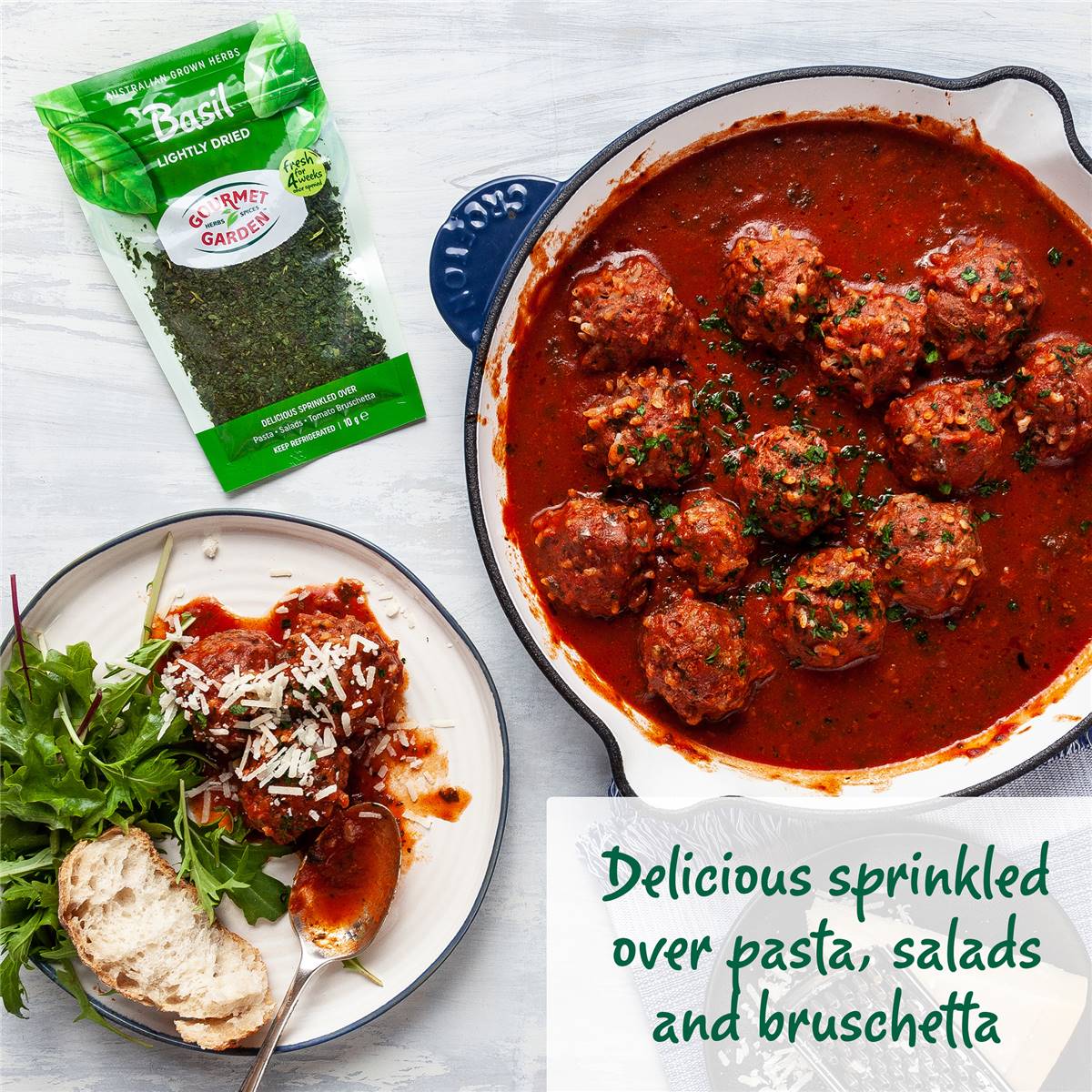 Gourmet Garden Basil Lightly Dried 10g Sachet Woolworths