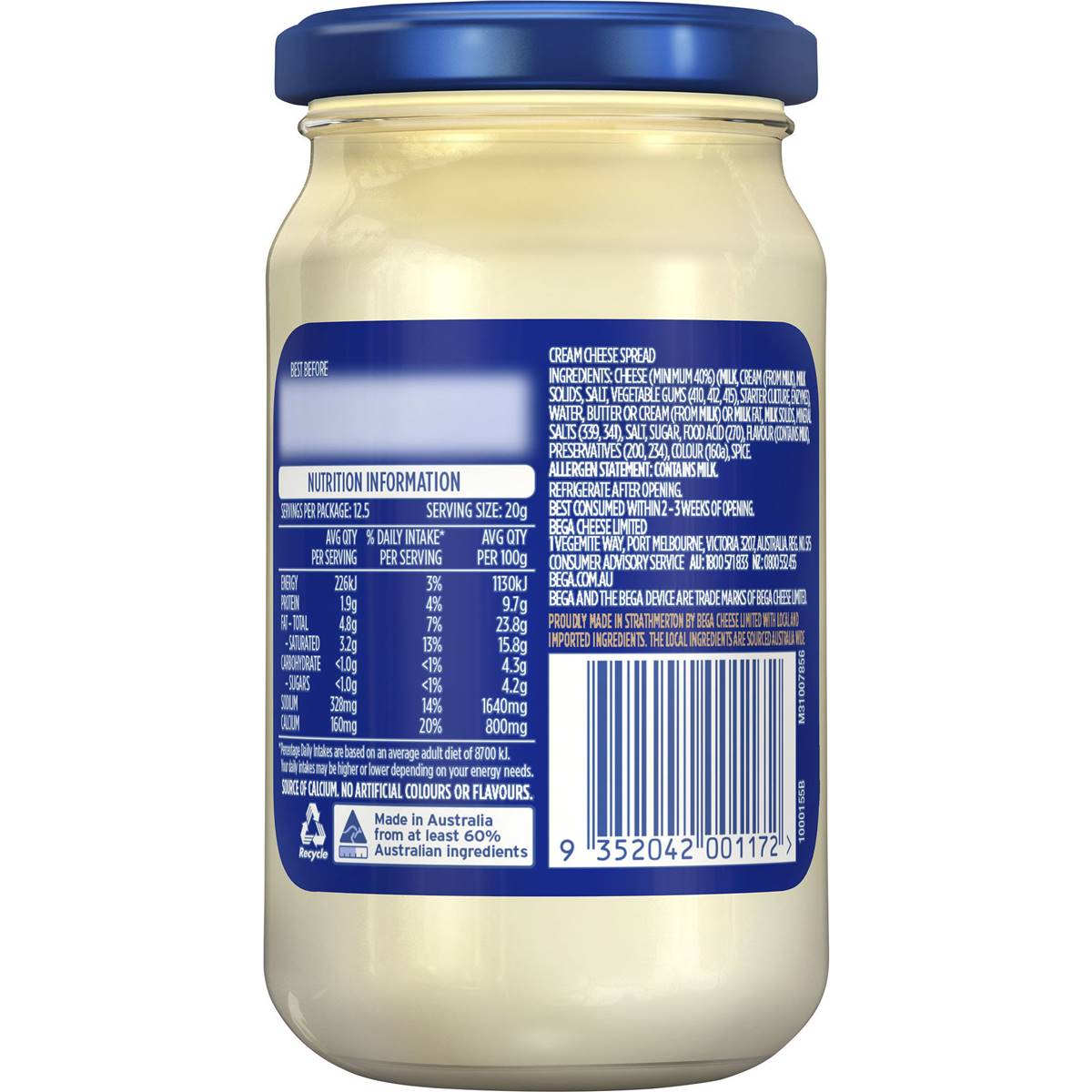 Bega Cream Cheese Spread Bold 250g Woolworths