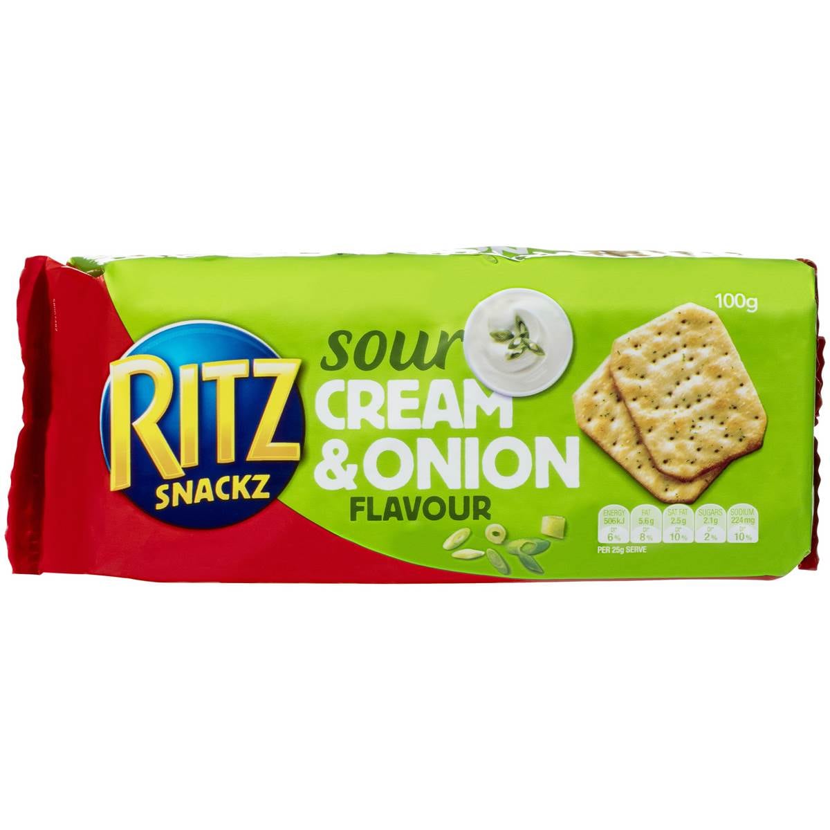 Ritz Snackz Sour Cream & Onion 100g Woolworths