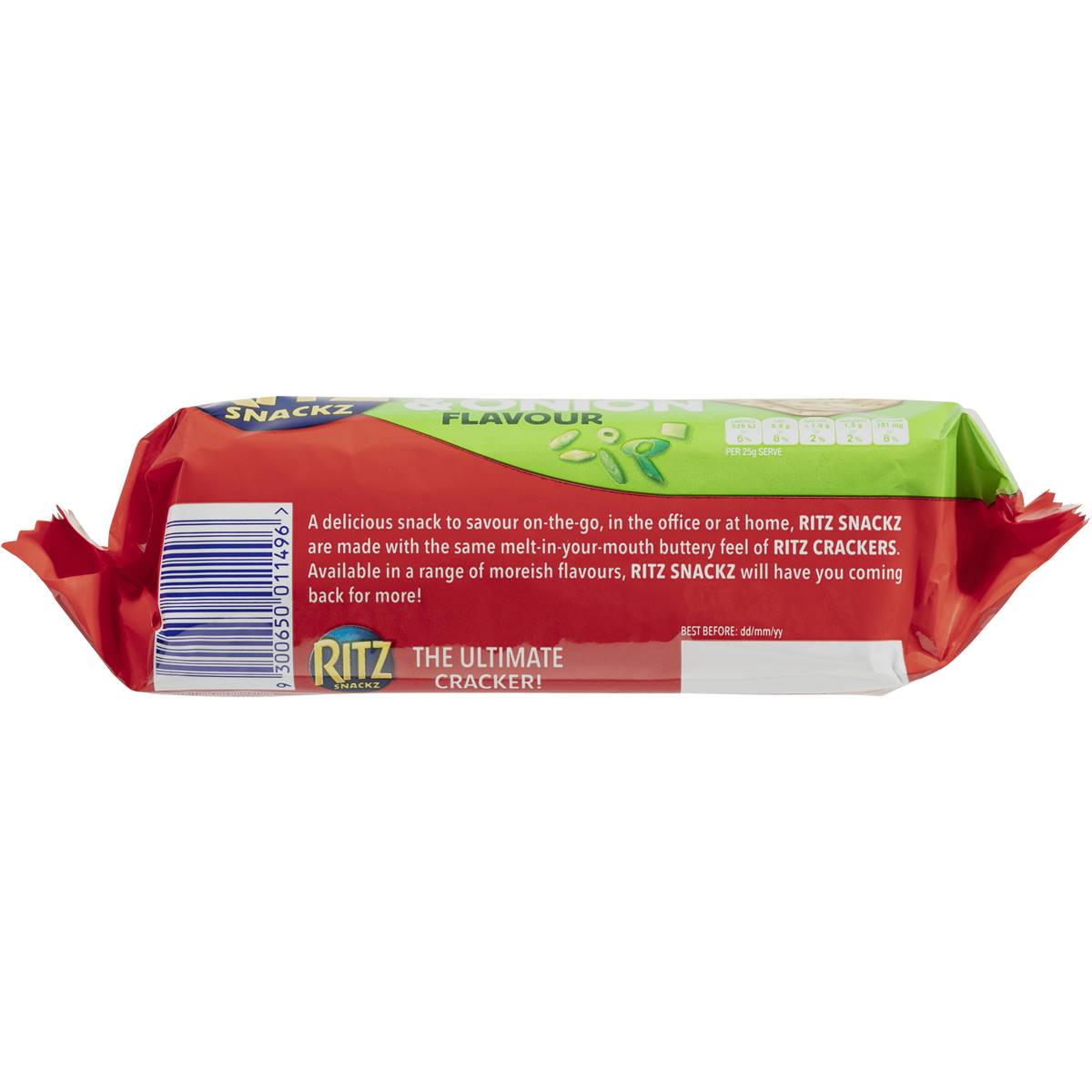 Ritz Snackz Sour Cream And Onion Crackers 100g Woolworths