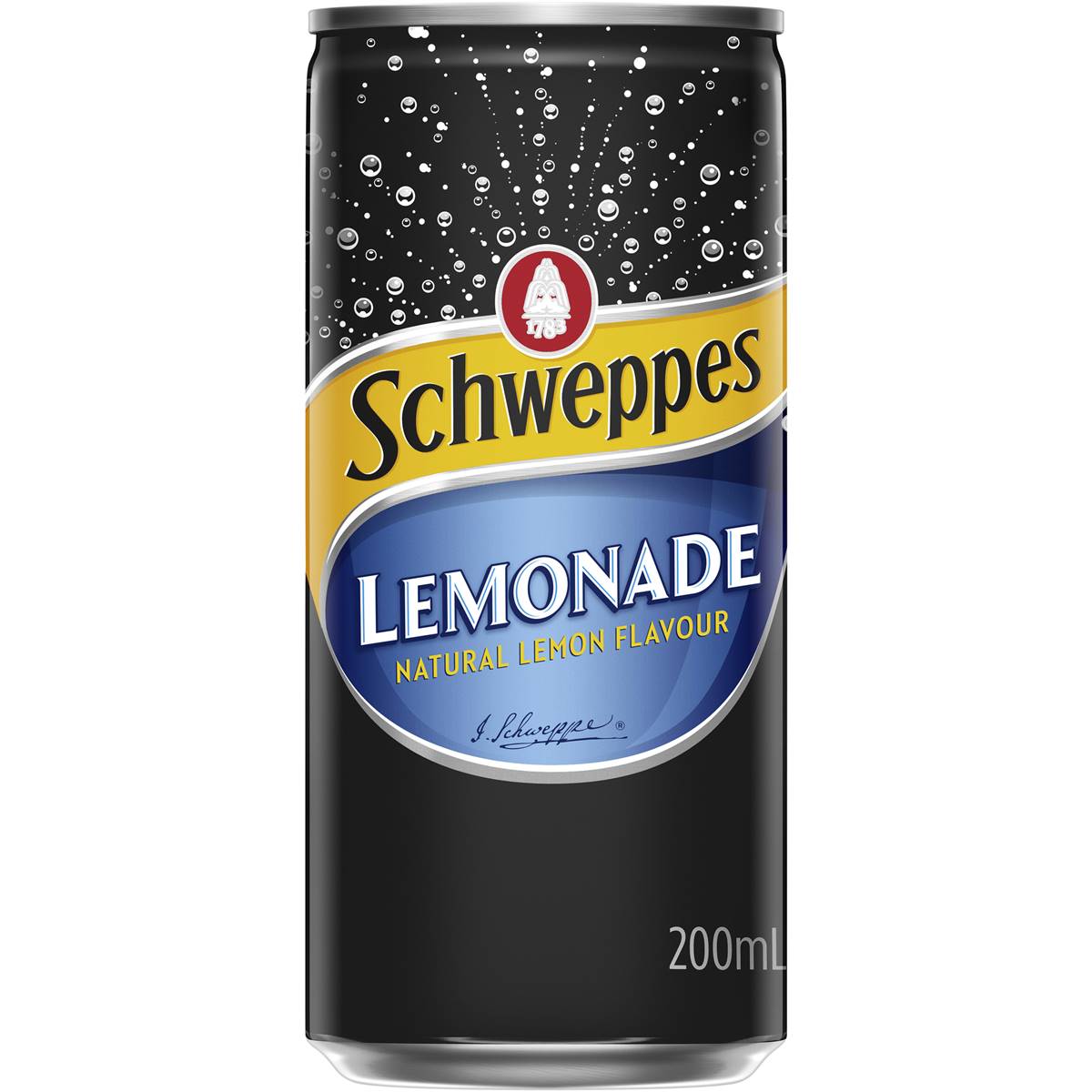 Schweppes Lemonade Soft Drink Can Multipack 200ml X 6 Pack Woolworths