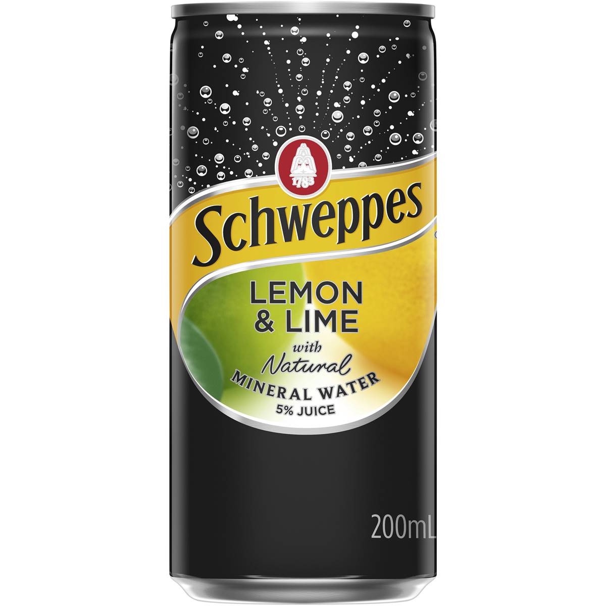 Schweppes Lemon Lime Natural Mineral Water Cans Multipack 200ml X 6