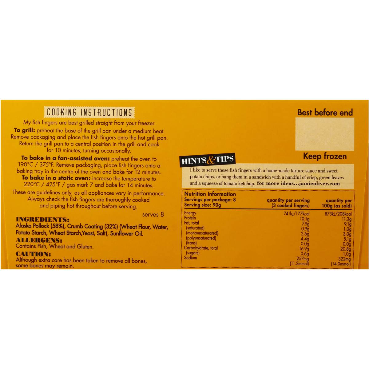 Findus Jamie Oliver Fish Fingers 720g Woolworths