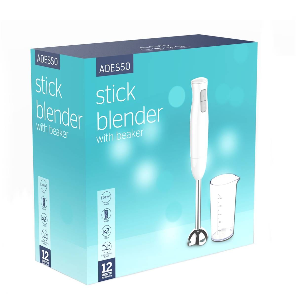 Adesso Stick Blender With Beaker Each Woolworths