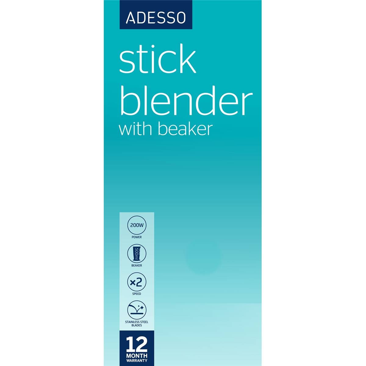 Adesso Stick Blender With Beaker Each Woolworths