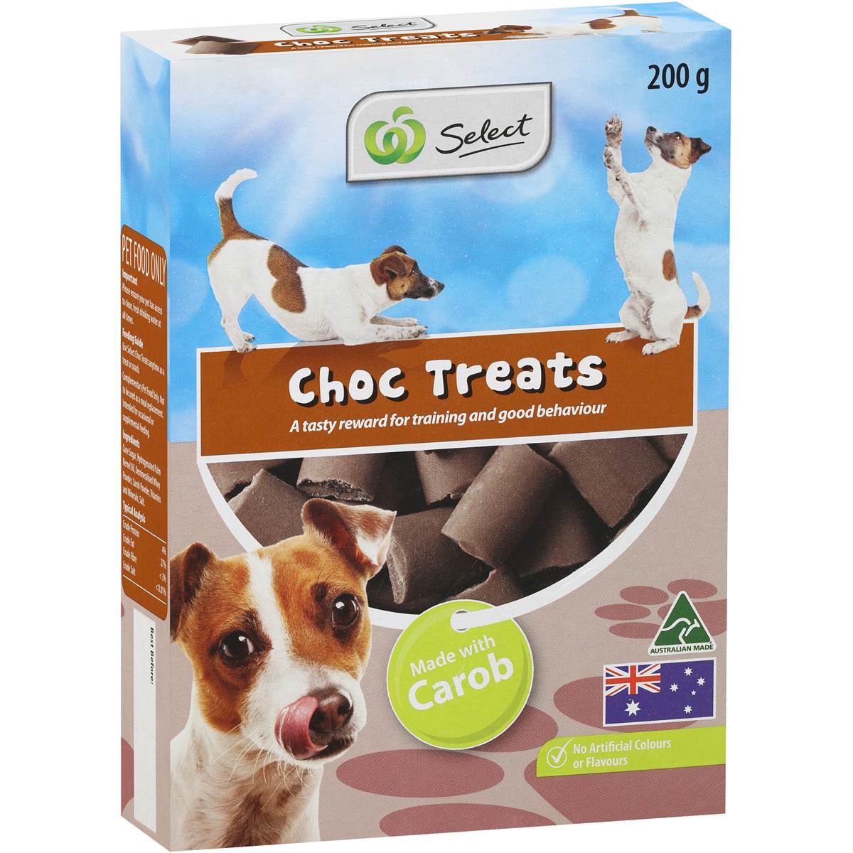 Woolworths Select Treat Choc Dog Chunks 200g Woolworths