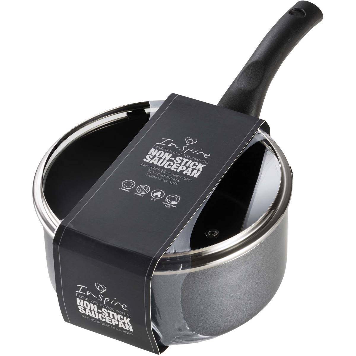 Inspire Non-stick 18cm Saucepan With Lid