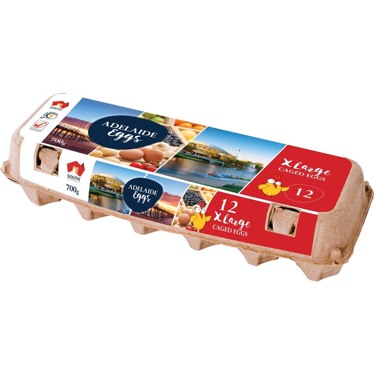 Adelaide Eggs 12 Extra Large Caged Eggs 700g Woolworths