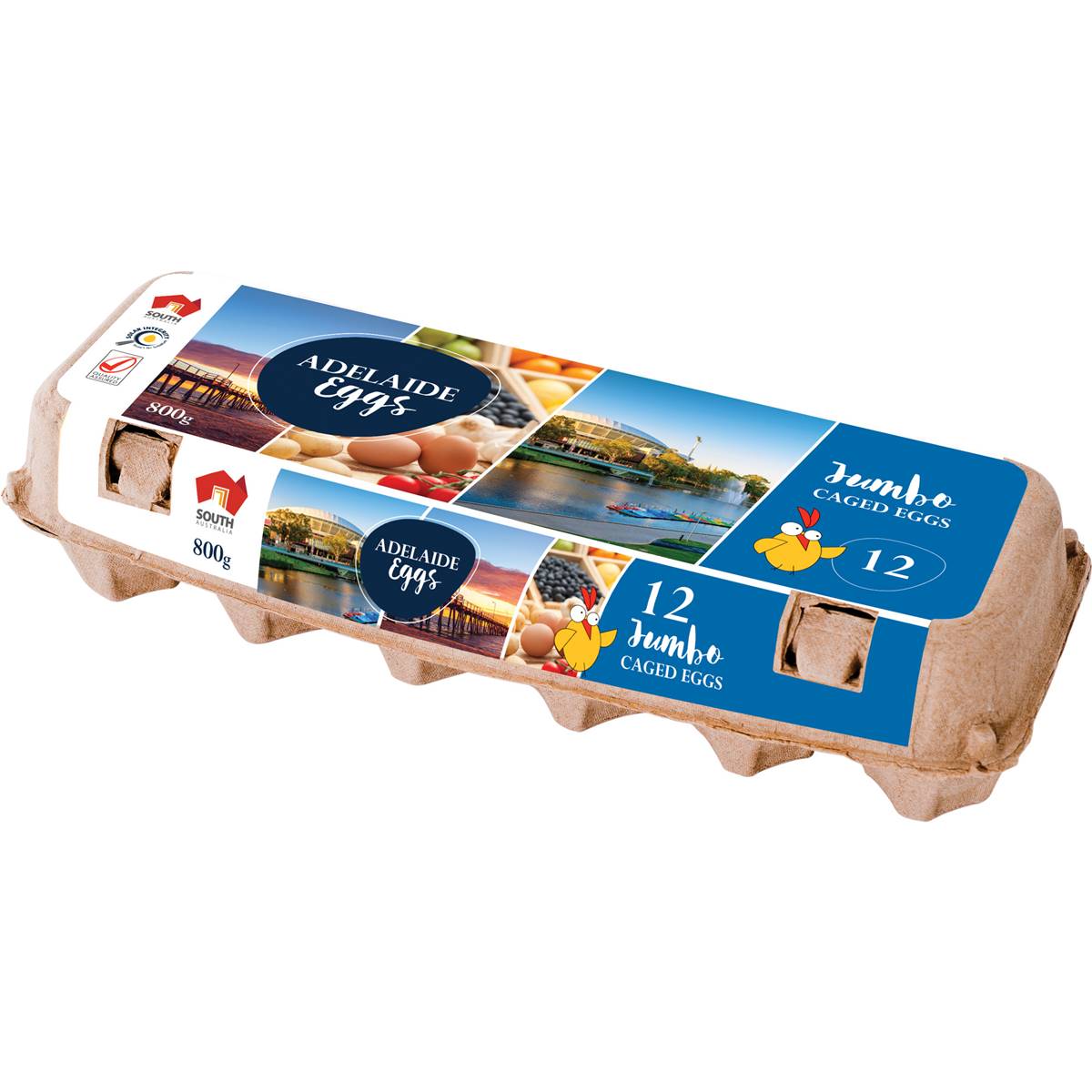Adelaide Eggs 12 Jumbo Caged Eggs 800g Woolworths