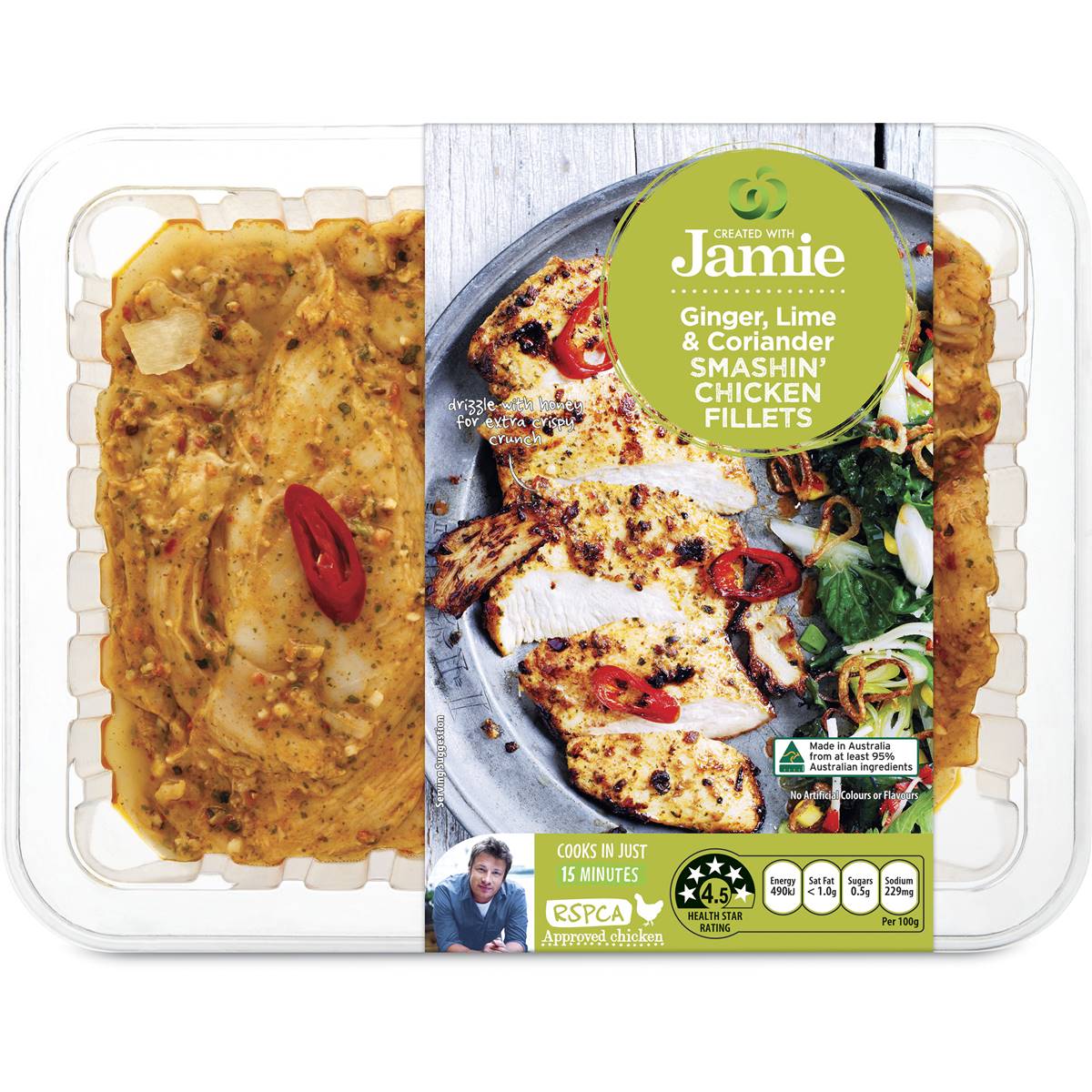 Created With Jamie Chicken Fillets Smashin' Ginger Lime Coriander 400g