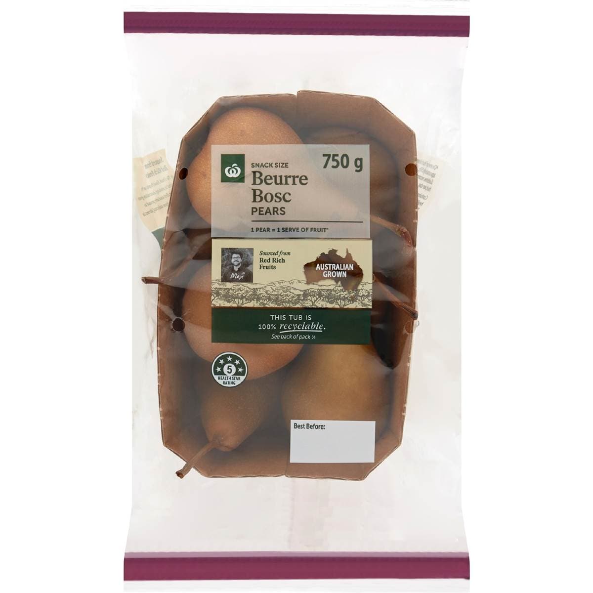 Fresh Beurre Bosc Pear 750g Woolworths