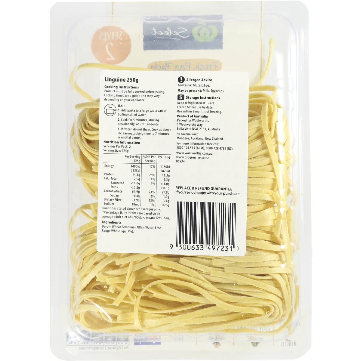 Woolworths Select Linguine 250g Woolworths