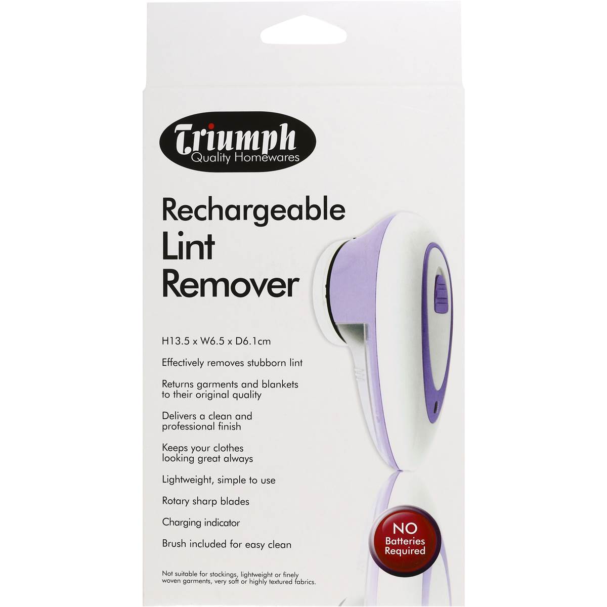 Triumph Rechargable Lint Remover Each Woolworths