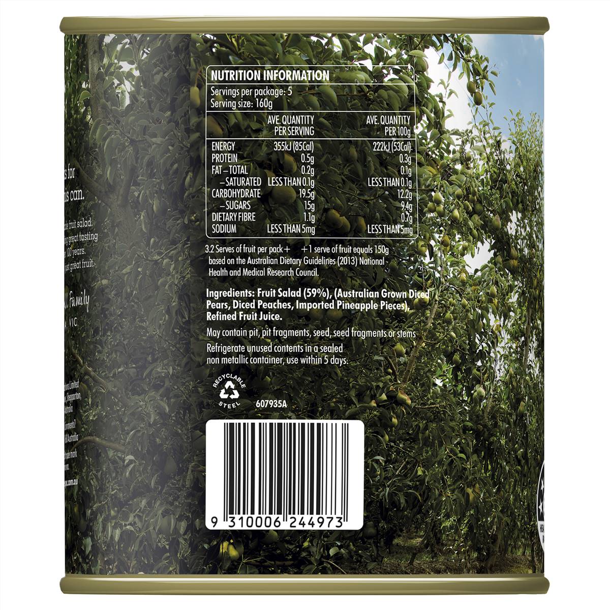 Spc Fruit Salad Canned 825g Woolworths