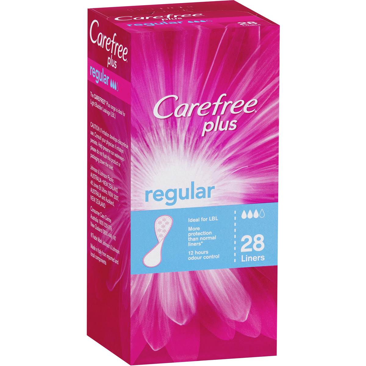 Carefree Plus Liners Regular 28 Pack Woolworths