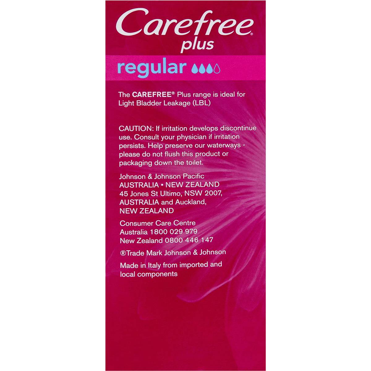 Carefree Plus Liners Regular 28 Pack Woolworths