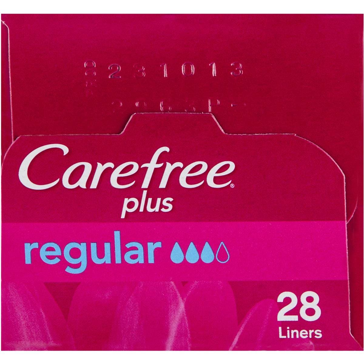 Carefree Plus Liners Regular 28 Pack Woolworths