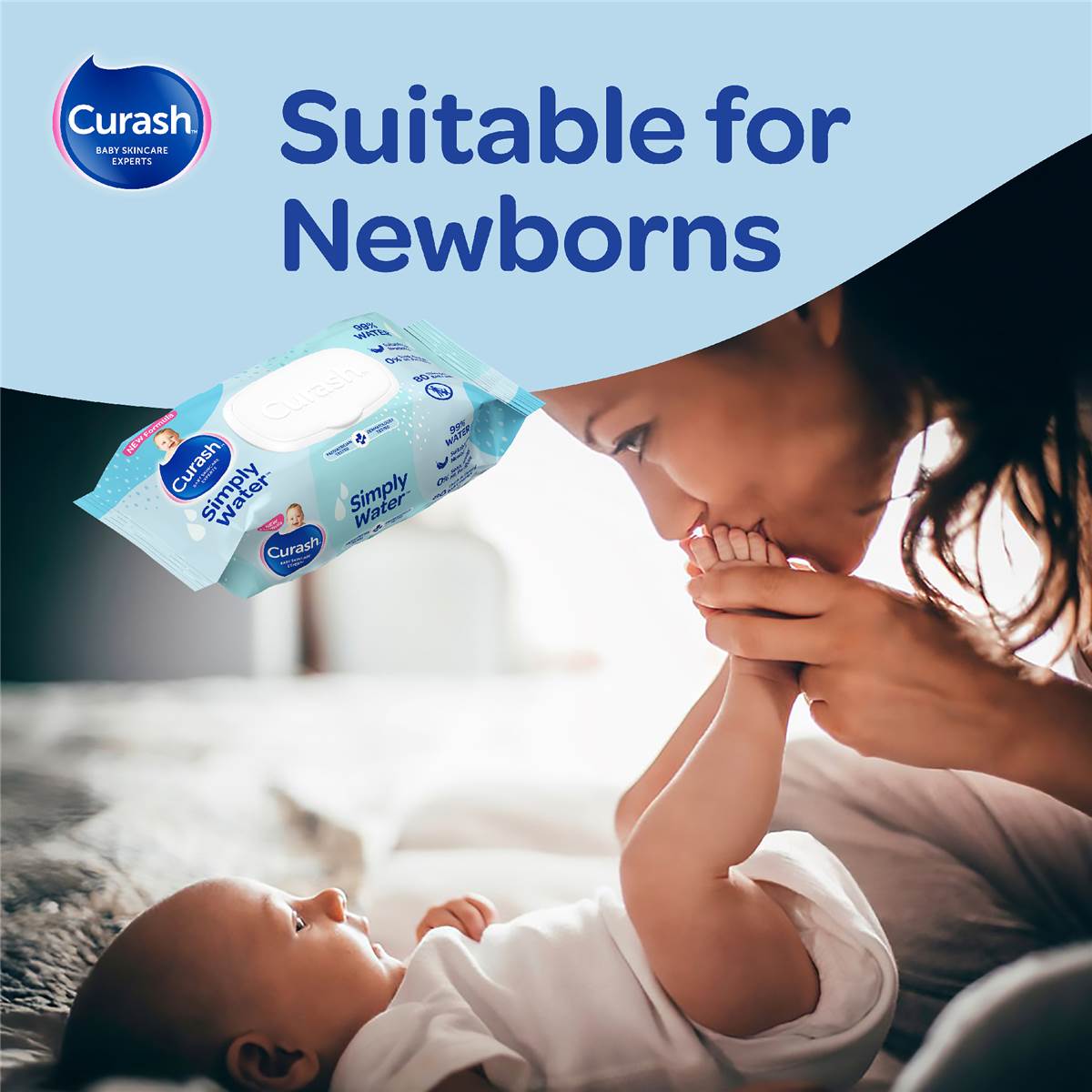 Curash Baby Wipes Simply Water 80 Pack Woolworths