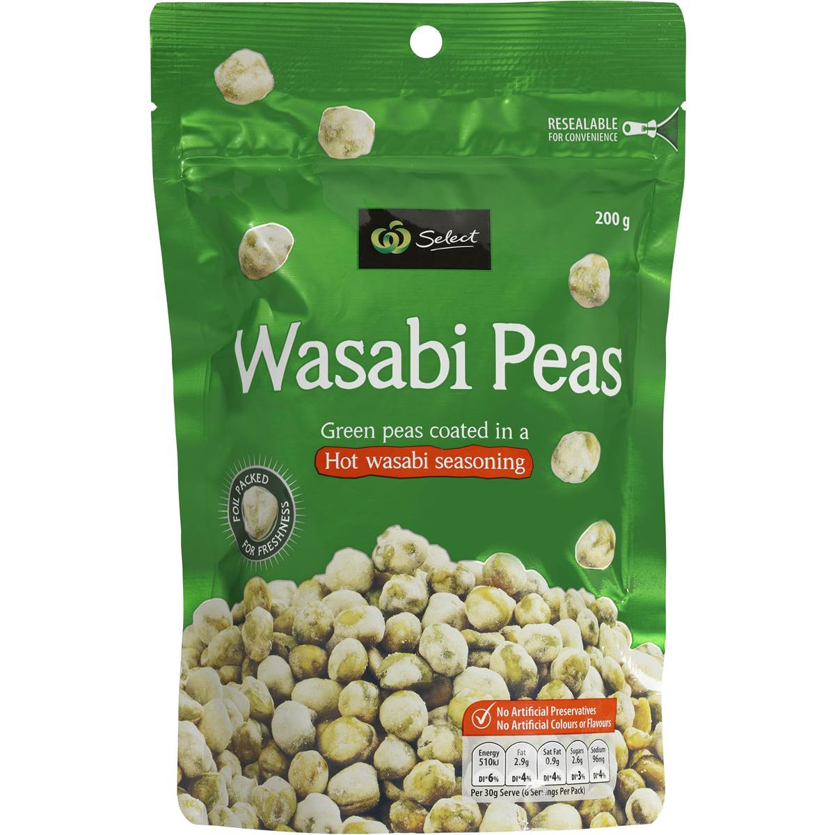 Woolworths Select Wasabi Peas 250g Woolworths