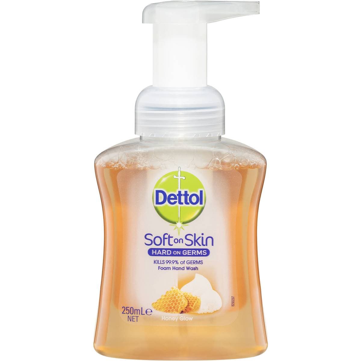 Dettol Antibacterial Foam Hand Wash Pump Honey Glow 250ml Woolworths