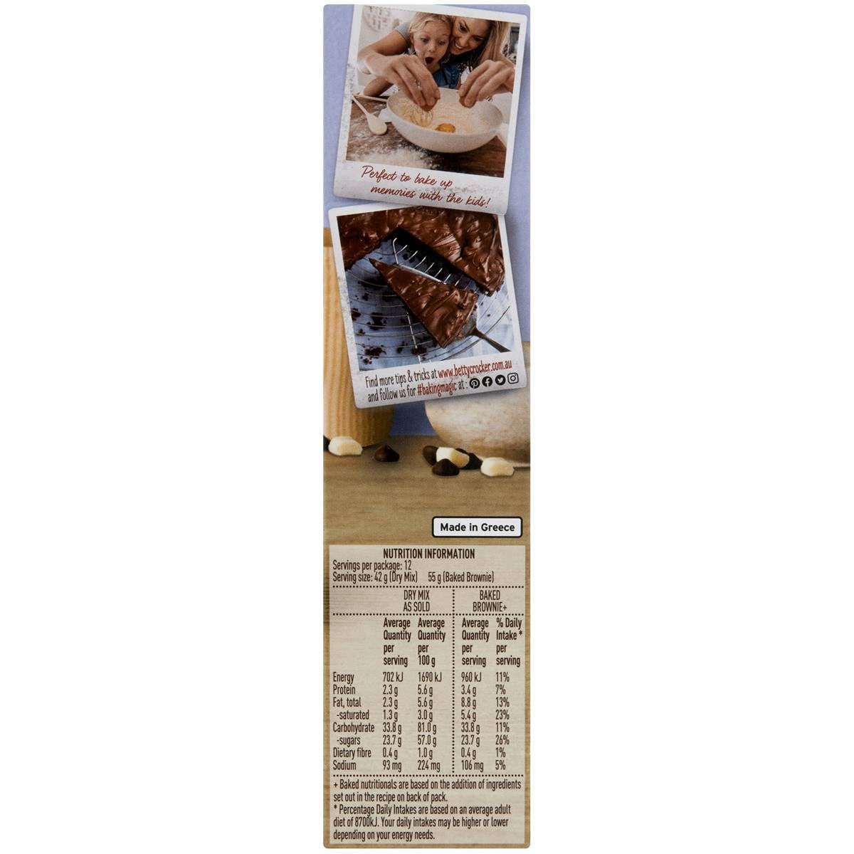 Betty Crocker White Chocolate Fudge Brownie Mix 500g Woolworths