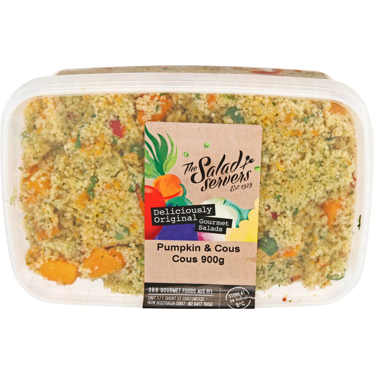 The Salad Servers Cous Cous & Pumpkin Salad 900g Woolworths