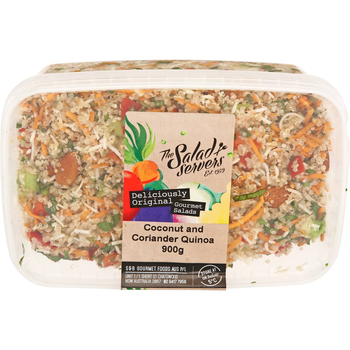 The Salad Servers Quinoa Coconut & Coriander Salad 900g Woolworths