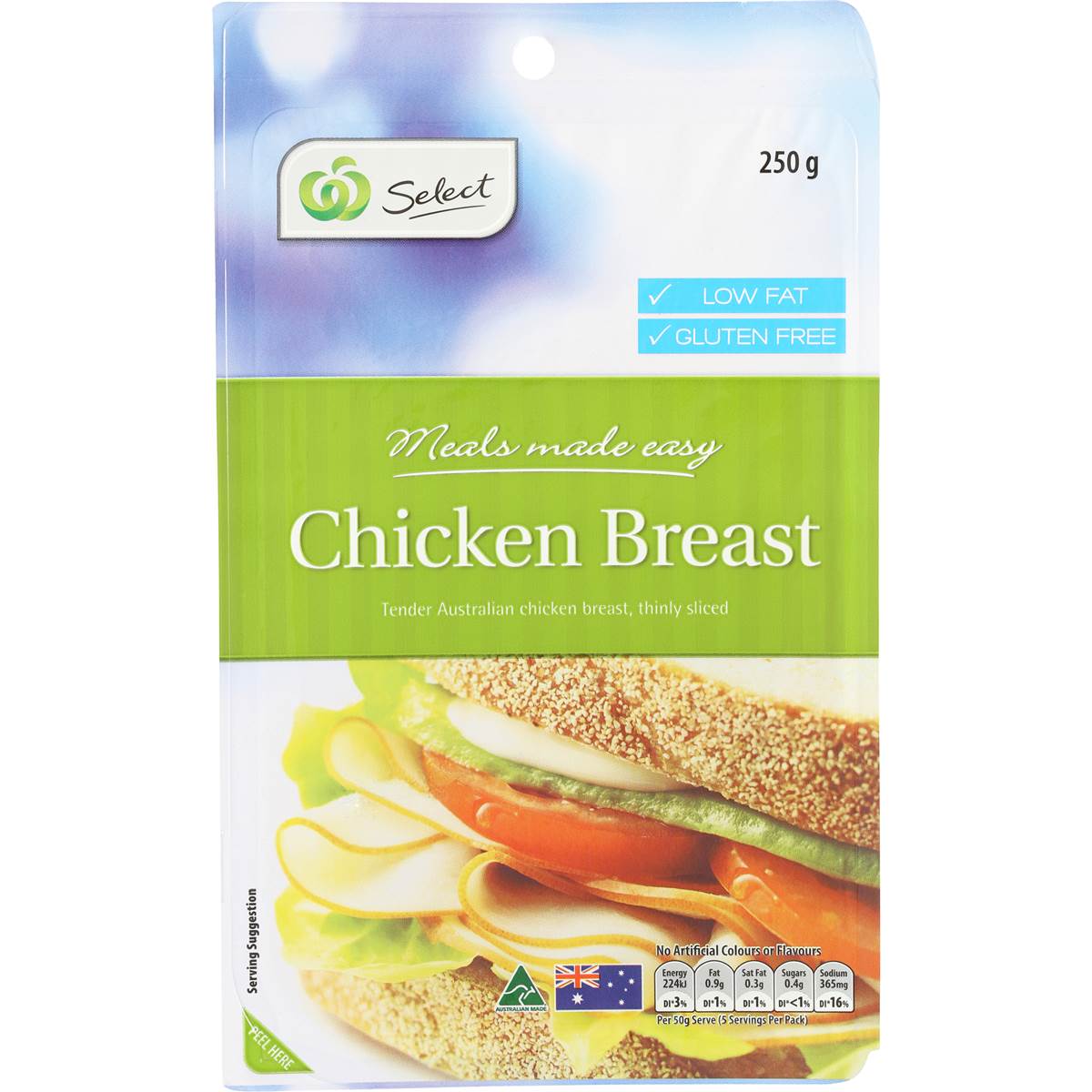 Woolworths Select Chicken Breast 250g Woolworths
