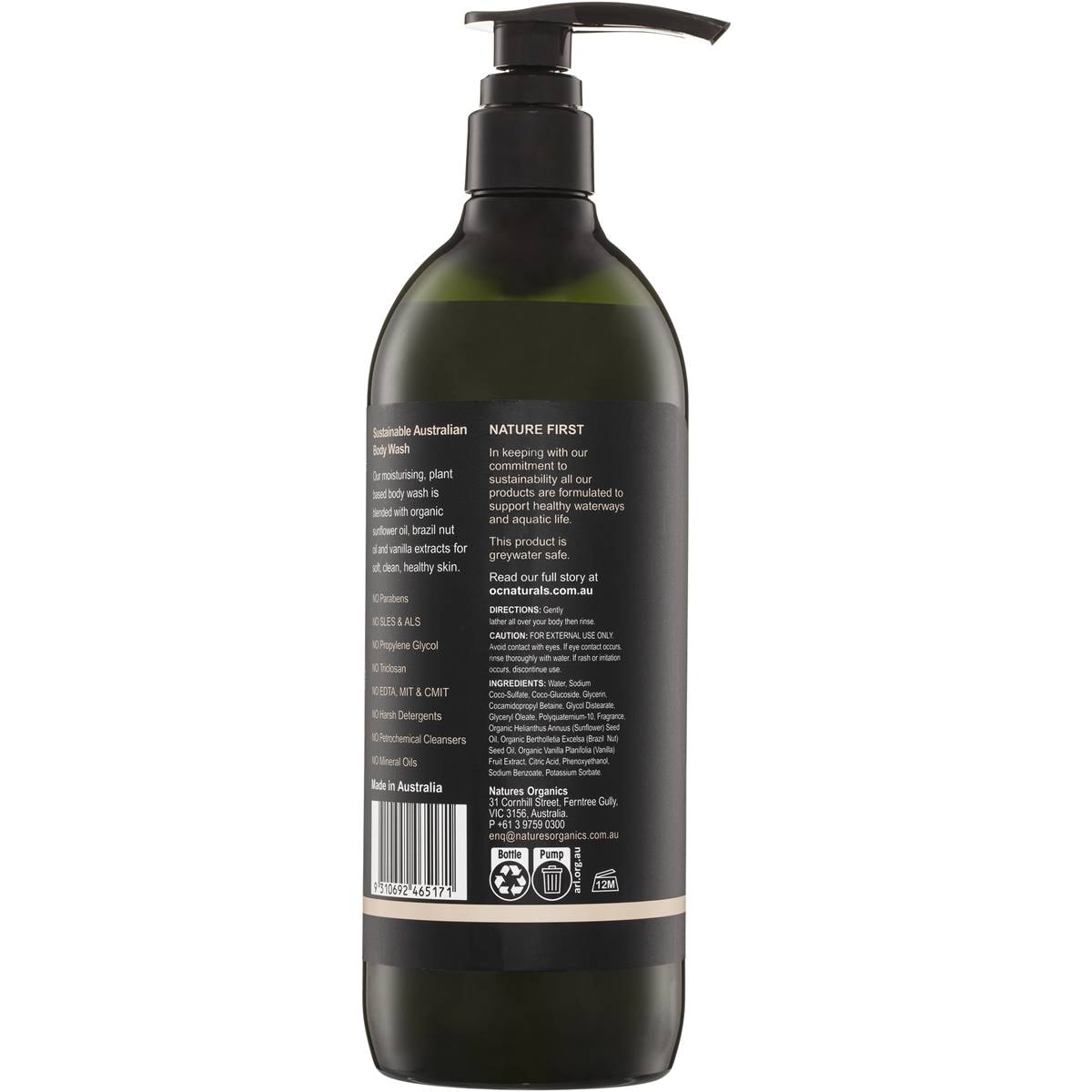 Oc Naturals Body Wash Moisturising Vanilla Ylang Ylang 725ml Woolworths