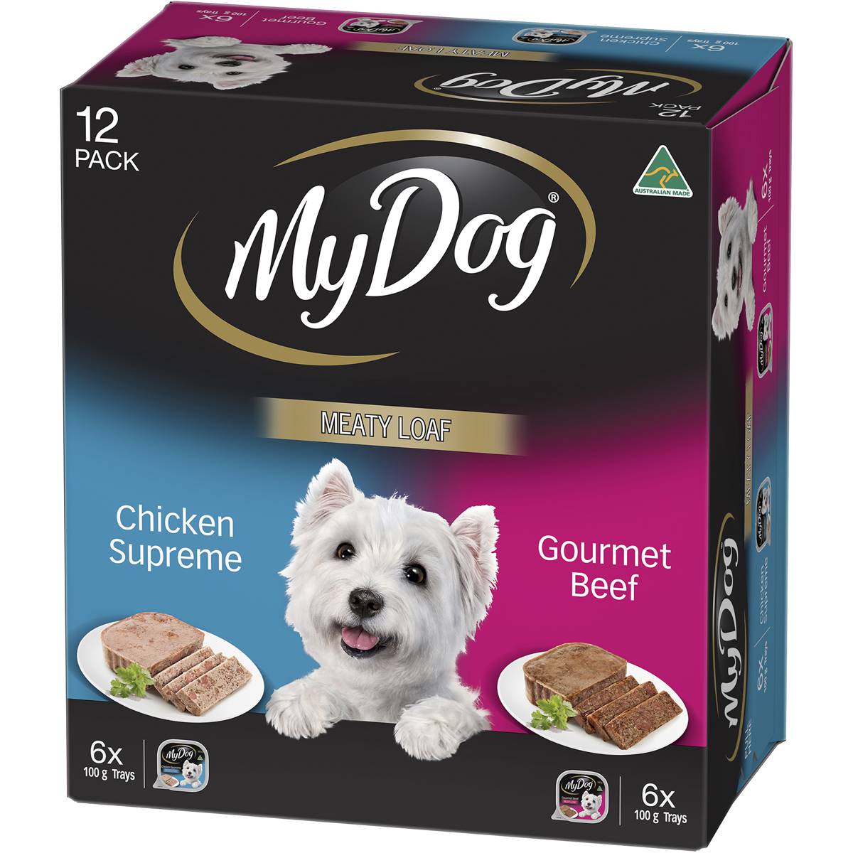 My Dog Adult Wet Dog Food Chicken Supreme & Gourmet Beef Trays 12x100g