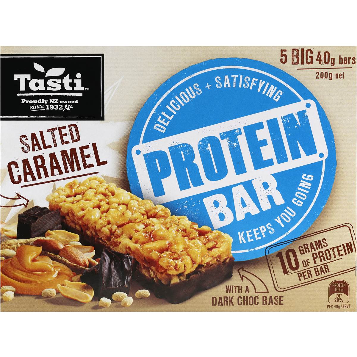 Tasti Protein Bar Salted Caramel 200g Woolworths