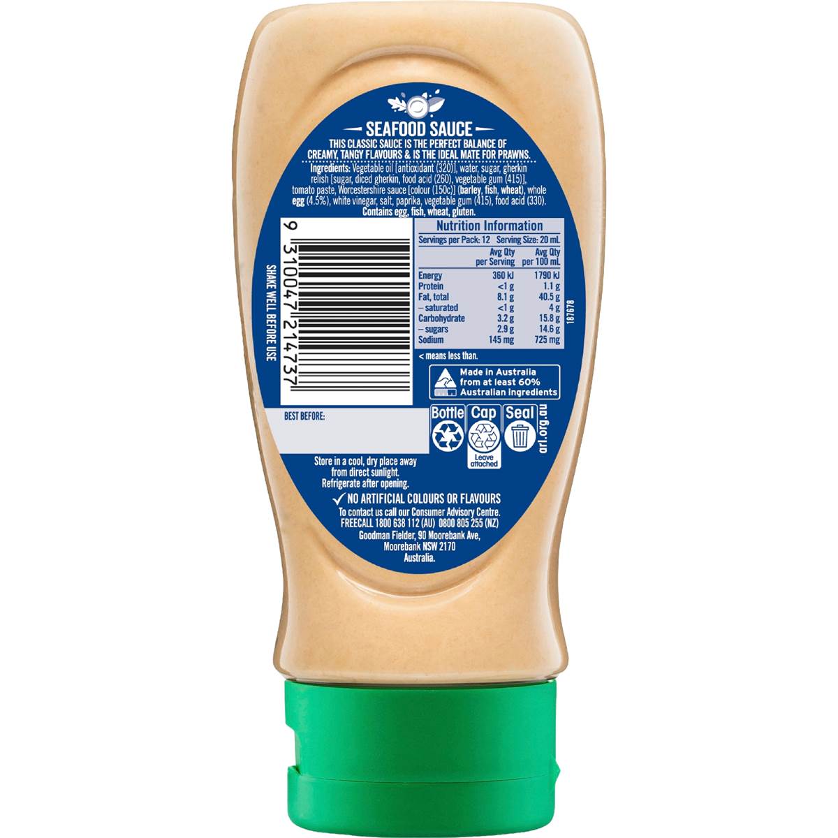Praise Seafood Sauce 250ml Woolworths
