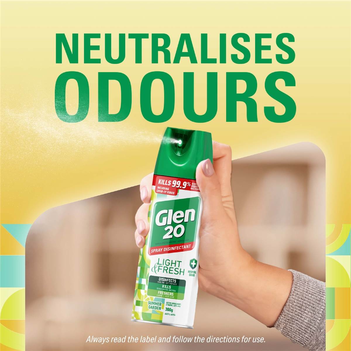 Glen 20 Light & Fresh Summer Garden Disinfectant Spray 300g Woolworths