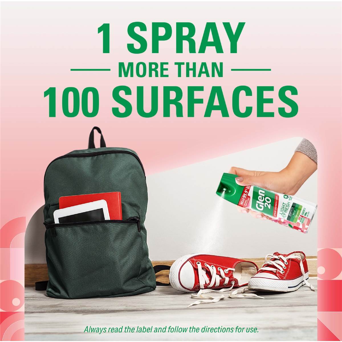 Glen 20 Disinfectant Spray Allinone Berry Breeze 300g Woolworths