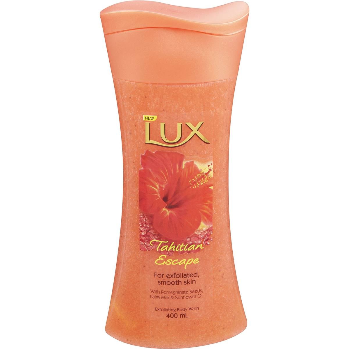 Lux Exfoliating Body Wash Tahitian Escape 400ml Woolworths