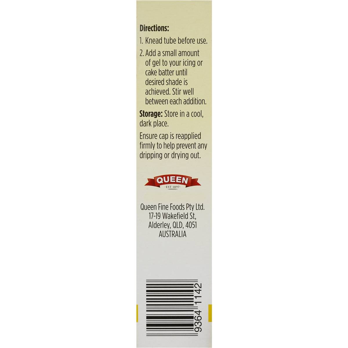 Queen Food Colouring Gel Yellow 15g Woolworths